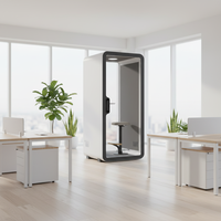 UNIBOOTH Cabine insonorisée de luxe privée 33 dB ISO 23351, ignifugée, installation rapide en 30-45 min, pour bureaux ouverts, bibliothèques, OEM ODM