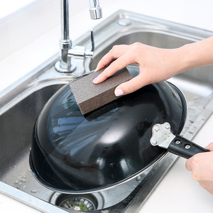 Diamond abrasive sponge, kitchen cleaning supplies, dishwashing and pot washing brush, rust removal and abrasive sponge <b>block</b>, - Product Image 2