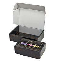 Boîte d'emballage personnalisée pour bombes de bain, écologique, biodégradable, recyclée, avec laminage mat noir, pour cosmétiques, soins de la peau, sérum, rectangulaire