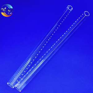 Tube en quartz fondu à points de haute précision personnalisé, tube en verre de silice tacheté de haute pureté - Product Image 1