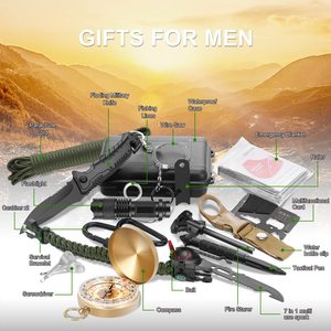 Kit de survie professionnel 20 en 1, équipement, outils, fournitures de premiers soins, trousse de survie pour SOS, urgence, randonnée tactique, chasse - Product Image 4