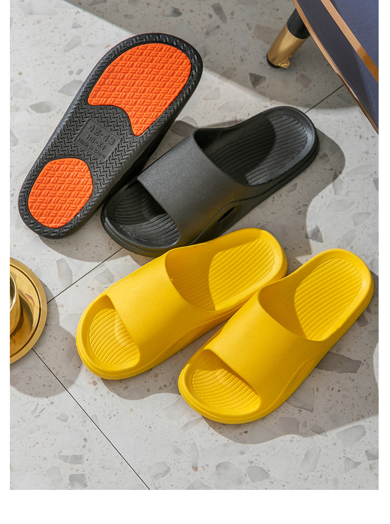PVC Non-slip Soft Slippers Women Home Bathroom Bath Couple Elderly Slides Sandals Men