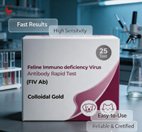 Test rapide en cassette pour la détection du virus de l'immunodéficience féline (FIV) – Prix usine pour cliniques vétérinaires – Échantillon gratuit