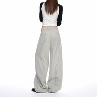 Pantalon décontracté ample à jambes larges de marque américaine tendance avec rivets métalliques – Versions homme et femme en jean
