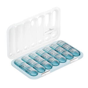Organiseur de pilules portable à 28 compartiments, distributeur de médicaments hebdomadaire 7 jours, boîte de rangement de pilules de voyage grande capacité - Product Image 3