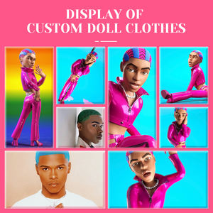 Original Großhandel Puppen-Anpassungsservice Vinyl-Silikon-Spielzeug 12/14/18 Zoll Maßgefertigte Spielzeugpuppen Schwarze Puppen - Product Image 2