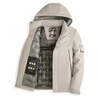 Veste bomber chauffante de haute qualité pour homme, femme et unisexe, mode décontractée d'hiver, avec capuche et fermeture éclair invisible, idéale pour la montagne
