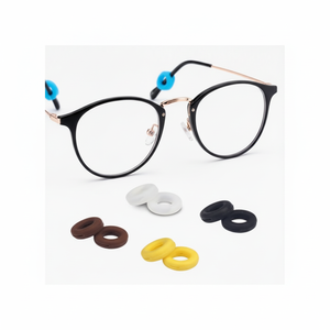 Occhiali in Silicone per le orecchie supporto per le gambe in gomma 2P montatura a corno antiscivolo occhiali da sole che fissano le punte delle orecchie copertura per la cura degli occhiali - Product Image 1