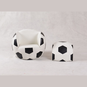 เก้าอี้เด็กแบบเดี่ยวที่ทันสมัยในรูปฟุตบอลหนัง PU ดีไซน์ไม่เหมือนใครสำหรับโซฟาห้องนั่งเล่นหรือเฟอร์นิเจอร์ห้องนอน - Product Image 6