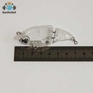 Leurre de pêche <span class=keywords><strong>Vatalion</strong></span> flottant non peint, corps de leurre articulé vibrant de 70 mm et 7,9 g pour la pêche au brochet et au bar - Product Image 3