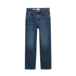 Modern Mid Rise Straight Leg Womens <b>Denim</b> Jeans Tummy Smoothing Panel <b>Stretch</b> Fabric Casual Eco-Friendly Clean Everyday - Product Image 1
