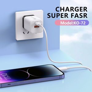 อะแดปเตอร์ชาร์จไฟ USB-C 20W แบบสองพอร์ต PD ชาร์จเร็ว สำหรับโทรศัพท์ 11 12 13 14 15 Pro Max - Product Image 2