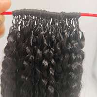 Extensions de cheveux au crochet en plumes pré-bouclées, style bohème, pour tresses, effet plumeux, en cheveux humains, très demandées en Corée