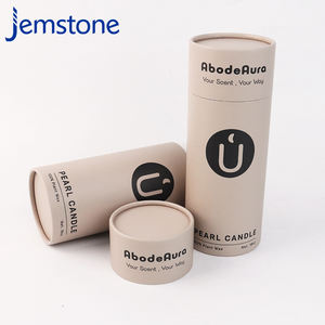 Emballage écologique en tube de carton artisanal pour bougie, cire, bloc de cire, cadeau, bougie en cire - Product Image 1