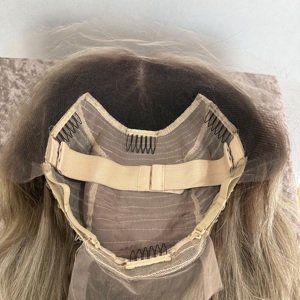 Peluca de Cabello Europeo Virgen con Mechas Balayage <span class=keywords><strong>Rubio</strong></span> <span class=keywords><strong>Ceniza</strong></span> HD sin Pegamento para Cabello con Frente de Encaje, 150% de Densidad para Mujeres con Pérdida de Cabello - Product Image 6