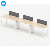Station de travail de bureau complète, bureau modulaire moderne, extensible, table pour 1 à 8 personnes, durable, écologique, en bois, usage commercial