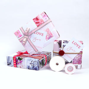 Wholesale Disposable 80gsm Coated Silicone Valentine's Day Craft <b>Paper</b> 43*300cm Luxury Custom Gift <b>Wrapping</b> Packaging <b>Roll</b> - Product Image 6