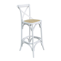 Tabouret haut chaise à dossier croisé en bois d'événement de mariage en bois courbé commercial thonet tabouret de bar