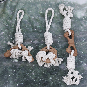 Jouets pour chiens en corde tressée, nœuds résistants, durables, résistants à la mastication, pour le nettoyage des dents, pour chiens de taille moyenne et grande, jouet à mâcher en corde de coton pour animaux de compagnie - Product Image 2