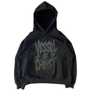 Hoodie Oversize Pria 500gsm Custom Luxury Sudaderas Heavyweight Puff Print, Model Kotak, 100% Katun French Terry, OEM - Product Image 1