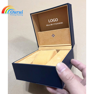 Factory Direct Sale Classic Blue PU <b>Watch</b> Box Leather <b>Watch</b> Box Custom Logo for Men Women <b>Watch</b> <b>Case</b> Luxury Gift Packaging - Product Image 3