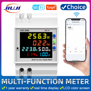 Medidor de Voltaje y Amperaje Monofásico JIUJI D52-2066 para Riel DIN, Multímetro Digital, Contador de Energía Eléctrica 40-300V AC 100A - Product Image 3