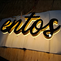 Letras 3D Personalizadas de Acero Inoxidable, Letrero Exterior con Retroiluminación LED, Resistente al Agua, Multicolor, IP54, para Oficinas, Tiendas, Edificios, Empresas