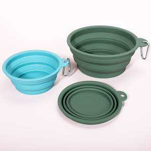 Ciotola di cibo per animali domestici pieghevole per esterni con logo personalizzato Anti-fuoriuscita in <span class=keywords><strong>Silicone</strong></span> per cani e gatti - Product Image 1