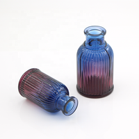Bouteille diffuseur vide en verre pour aromathérapie, 40ml 50ml 80ml 200ml 500ml, côtelée, ambrée, transparente, dégradée