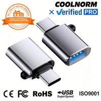 Convertidor de Adaptador tipo C de alta velocidad USB C macho a USB 3,0 hembra Material de PC de carga rápida para computadora portátil Teléfono móvil Nueva condición