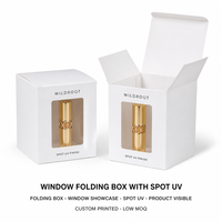 Boîte pliante personnalisée avec fenêtre UV sélective et présentoir de produits, faible MOQ, impression numérique sur carton, présentoir de vente au détail pour marques