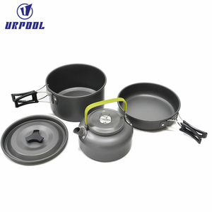 Bộ Dụng Cụ Nấu Ăn Cắm Trại Nhẹ Với Ấm Đun Nước Bộ Nồi Và Chảo Đi Bộ Đường Dài Gấp Gọn Bằng Nhôm Cho 1/2/3/<span class=keywords><strong>4</strong></span>/5 Người - Product Image 3