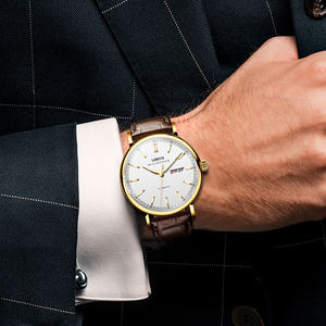 Pour LOBINNI <span class=keywords><strong>montre</strong></span> mécanique automatique pour hommes bande en acier inoxydable résistant à l'eau en gros pour <span class=keywords><strong>Boss</strong></span> <span class=keywords><strong>cuir</strong></span> ceinture pointeur cadran - Product Image 3