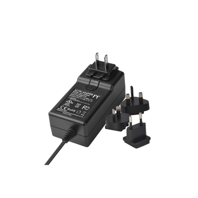 US EU AC Wall Plug DC 5V-19V 1.5A 60W CE Certified Plug in PC & ABS Power Adapter