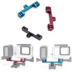 Takenoken accesorios para <span class=keywords><strong>GoPro</strong></span> Hero aleación de aluminio doble soporte puente Selfie soporte con adaptador de montaje Flash soportes de acción - Product Image 4