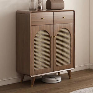 <span class=keywords><strong>Banc</strong></span> à pédale réglable en <span class=keywords><strong>bois</strong></span> massif et panneau de particules moderne, avec revêtement en rotin tressé, pour le rangement des chaussures, le hall d'entrée, le salon - Product Image 6