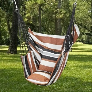 Sgabello da interno imbottito in Nylon per 2 persone con sedia a dondolo in stile amaca e seduta altalena estesa - Product Image 4