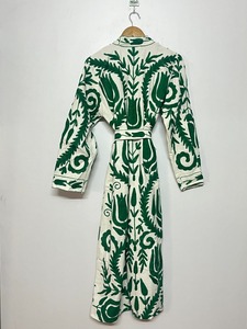 เสื้อคลุมกิโมโนยาวปักลายซูซานี ผ้าฝ้าย 100% สำหรับผู้หญิง อุ่นสบายในฤดูหนาว เป็นมิตรกับสิ่งแวดล้อม สไตล์ลำลอง - Product Image 4