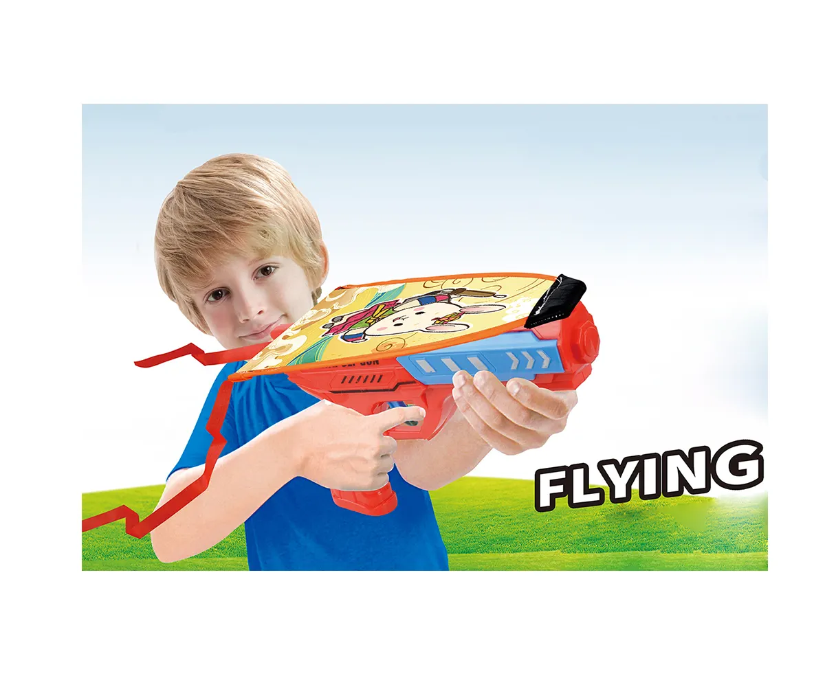 Longxi outdoor kite plane Launcher airplane kite toys shooting games battle flying kite toys guns