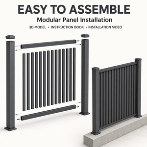 Clôture ornementale en aluminium de haute qualité, résistante à la corrosion, élégante, pour l'extérieur de la villa, barrière de sécurité extérieure - Product Image 3