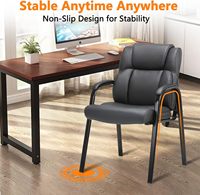 Chaise de bureau ergonomique à dossier moyen avec structure en fer, design traditionnel, pour bureau à domicile, chambre, salle à manger, salon, entrée d'hôtel