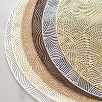 Nouveau Set de Table Rond Moderne en PVC Antidérapant et Résistant à l'Huile de 38 cm pour Mariages et Usage Domestique (Vente en Gros)