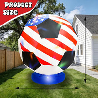Ballon gonflable Chenghuang, design double face 2-en-1, décorations pour la Coupe du Monde 2026 et fêtes patriotiques