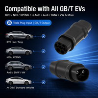 Adaptateur de charge EV OEM ODM Tesla NACS Gun GB/T, convertisseur de charge AC 48A 110-380V, indice de protection IP54, compatible avec tous les véhicules électriques standard GB/T