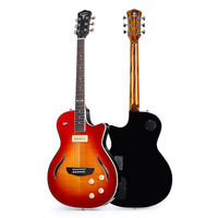 Guitare électrique acoustique de jazz K11 de haute qualité, exquise, avec 6 cordes, manche en palissandre indien, corps en peuplier