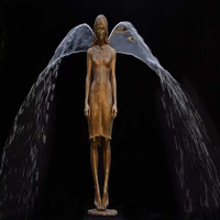 Fontaine sculpturale moderne en bronze décorative élégante, représentant une danseuse de ballet, fabriquée à la main, écologique, garantie 5 ans