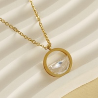 Lincy Nouveau Collier Cœur Transparent pour Femmes, Plaqué Or, Zircon, Creux, Chaînes en Acier Inoxydable, Bijoux Tendance