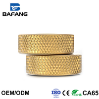 Industrial Knurled Brass Insert Nut M6 Copper Knurl Hand Screw Nut Brass Threaded Fastener Nuts for Plastic Injection Molding