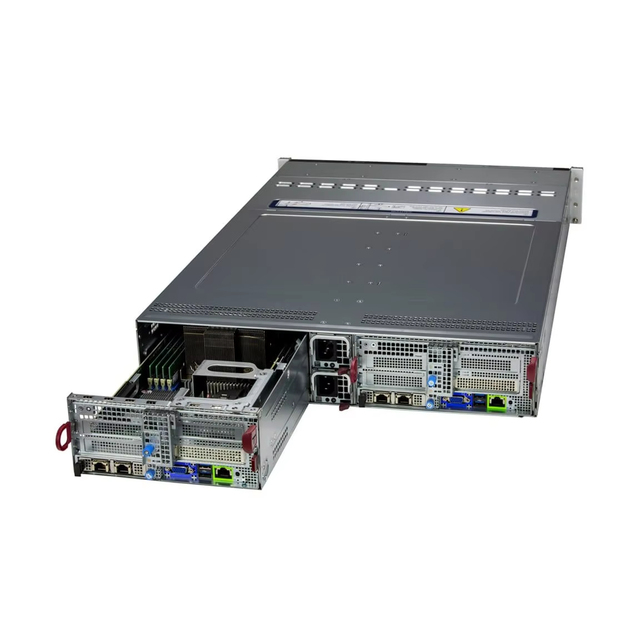 Supermicro BigTwin SuperServer SYS-222BT-DNR 2U Rackmount Server 2-Node BigTwin with 12 Hot-swap 2.5" NVMe Drives Per Node
