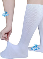 Chaussettes Diabétiques Unisexe Extra Larges et Extensibles Idéales pour les Pieds Gonflés, le Lymphœdème, la Neuropathie Diabétique, l'Obésité et les Porteurs de Bottes de Protection
